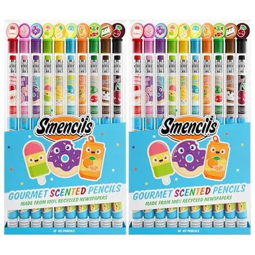 Scentco Graphite Smencils (2 Pack) HB #2 Scented Pencils, 20 Count | Recycled Newspaper & Long-Lasting Scents thumbnail 1