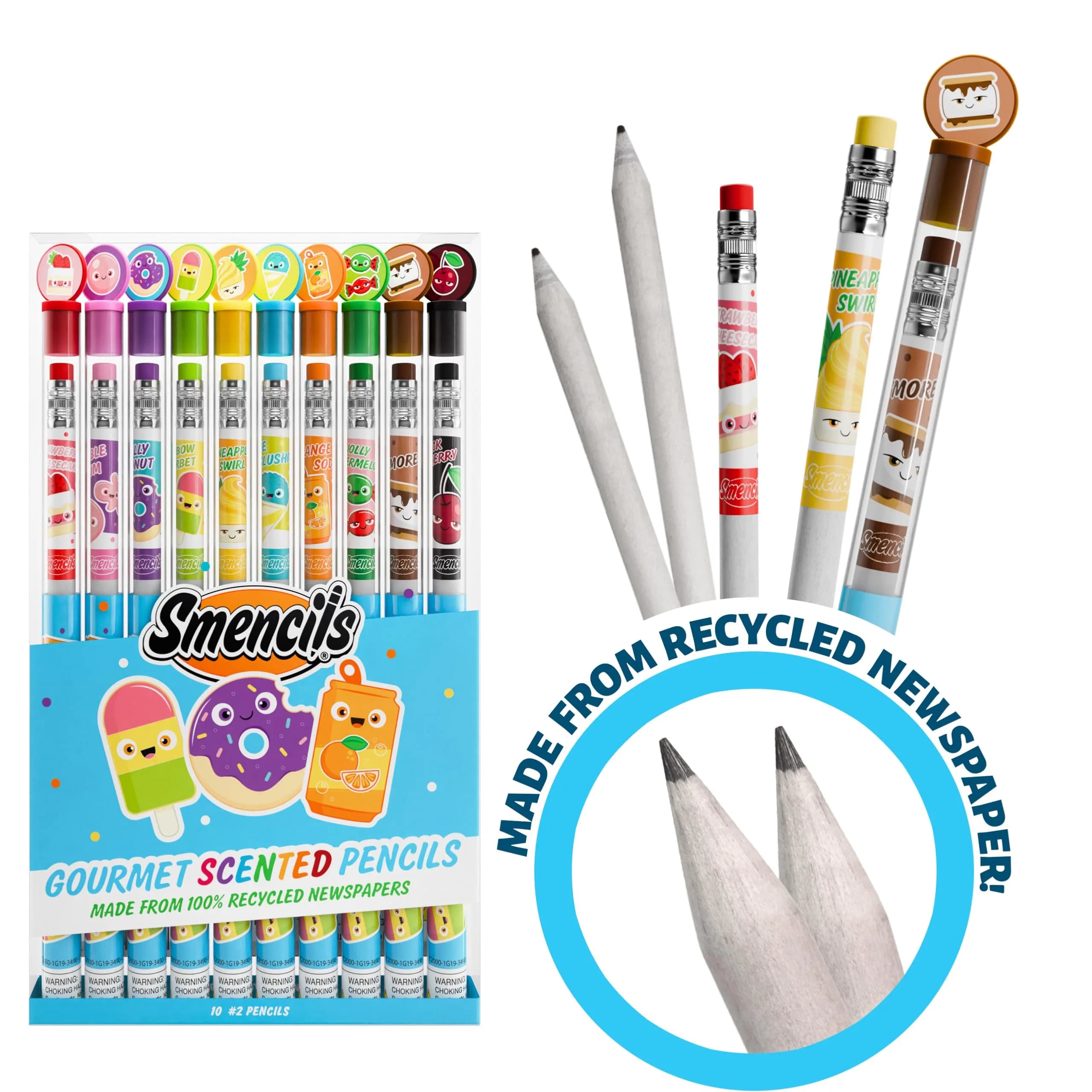 Scentco Graphite Smencils (2 Pack) HB #2 Scented Pencils, 20 Count | Recycled Newspaper & Long-Lasting Scents - view 3