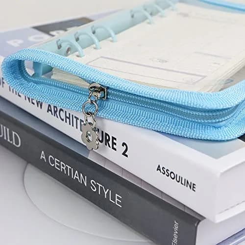 Mogoostry A6 Binder Cover Refillable 6 Ring Notebook Blue | Portable Personal Organizer thumbnail 6