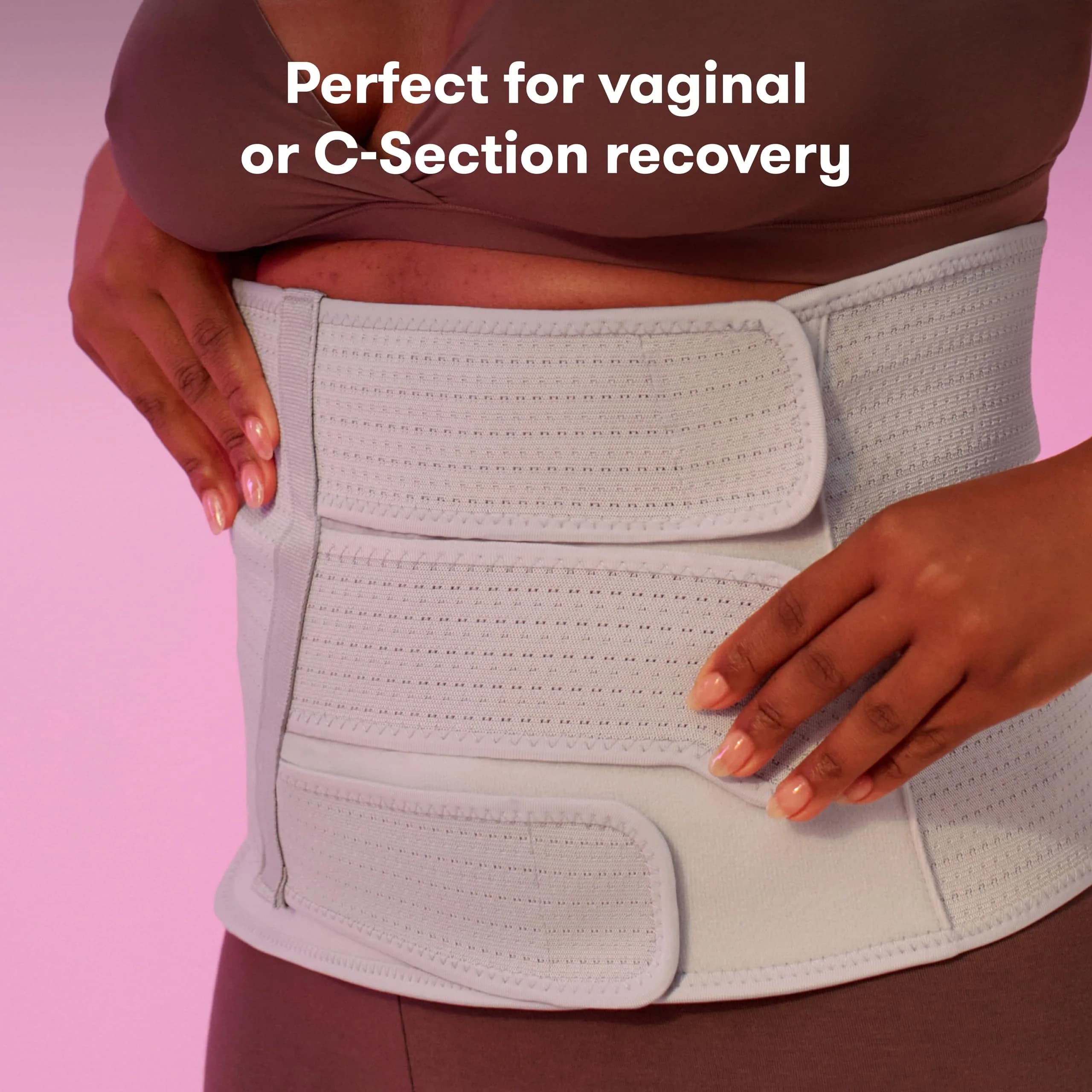 Frida Mom Belly Binder Postpartum Recovery Support 9" High | Adjustable Compression Wrap for Natural & C-Section Birth - view 3