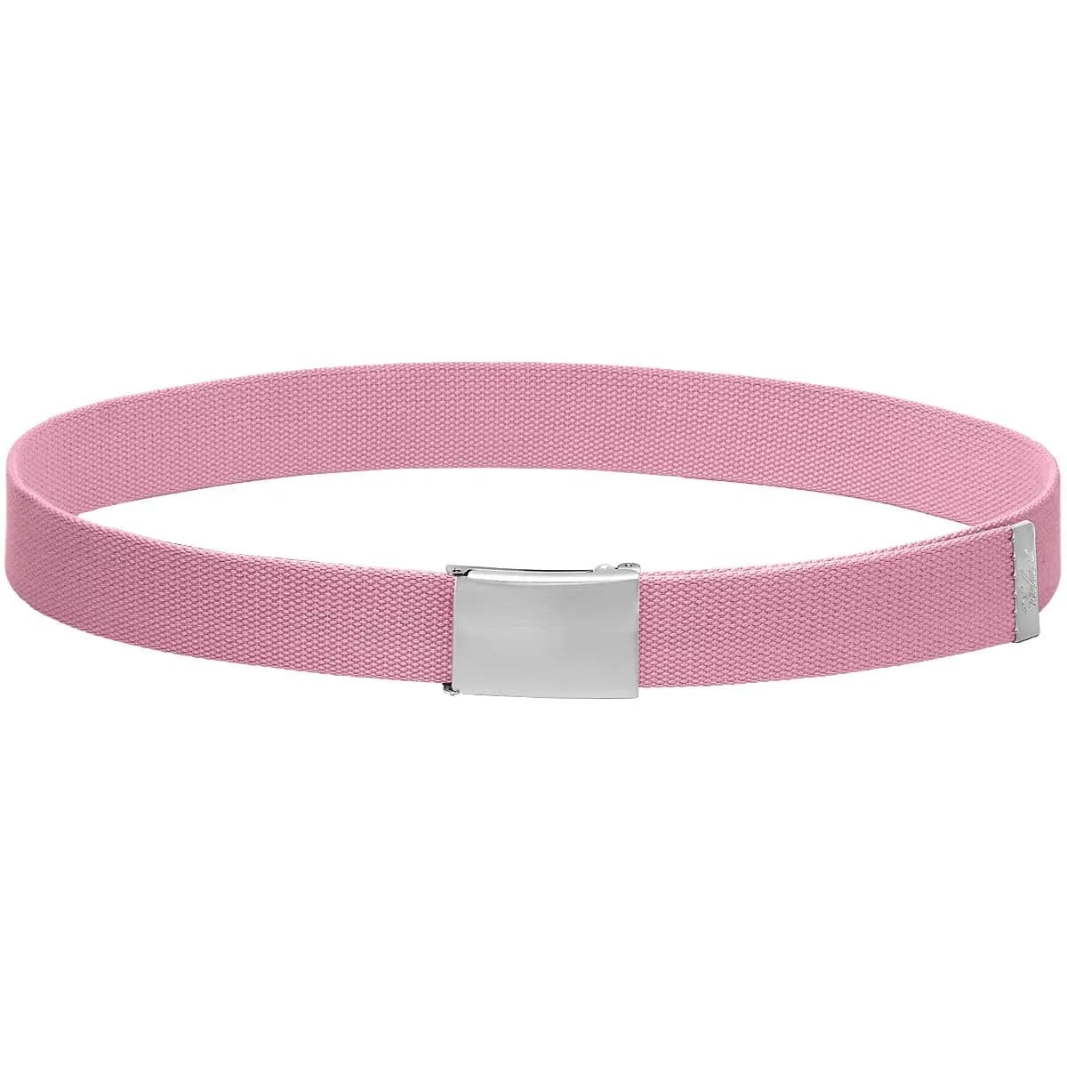 Falari Canvas Web Belt 2 Pack Black & Pink with Silver Buckle | Fully Adjustable Cut-to-Fit for Men (135cm / 53in) - view 4