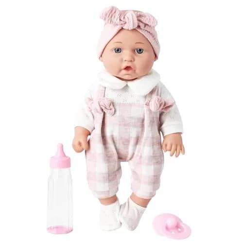 Enjoyin 12'' Baby Doll in Gift Box with Pink Cloths, Pacifier, Blanket & Bottle | Kid-Friendly Gift Set thumbnail 7
