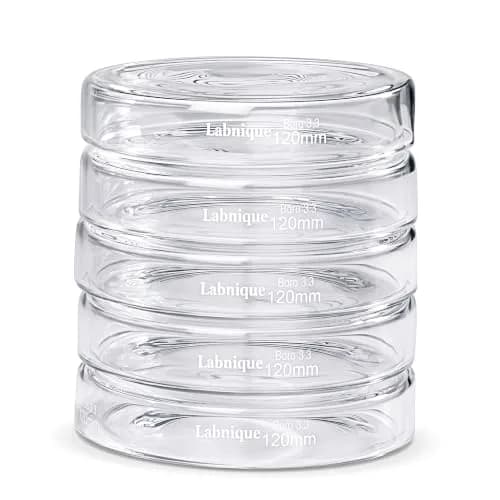 Microyn Borosilicate Glass Petri Dish with Lid, 120 mm | Reusable, Autoclavable Labware for Research & Education thumbnail 1