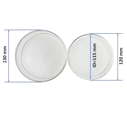Microyn Borosilicate Glass Petri Dish with Lid, 120 mm | Reusable, Autoclavable Labware for Research & Education thumbnail 2