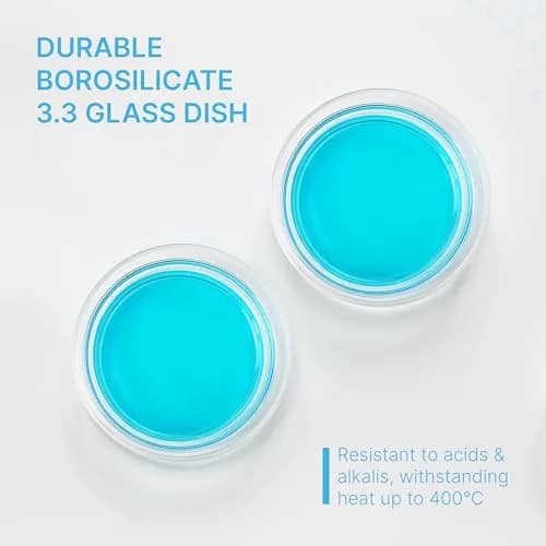 Microyn Borosilicate Glass Petri Dish with Lid, 120 mm | Reusable, Autoclavable Labware for Research & Education thumbnail 3