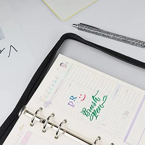 Mogoostry A6 Binder Cover Refillable 6 Ring | Clear PVC Zipper Folder for Personal Organizer thumbnail 5