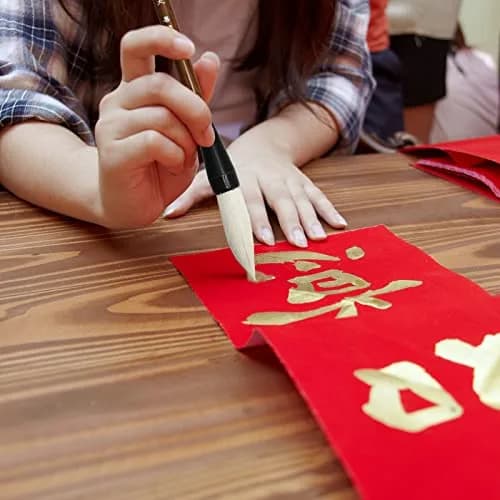Whaline 18Pcs Chinese Calligraphy Brushes Set with Writing Paper & Roll-up Holder | Kanji Japanese Sumi Drawing Brushes for Watercolor Art Ceramic Ink Painting thumbnail 6