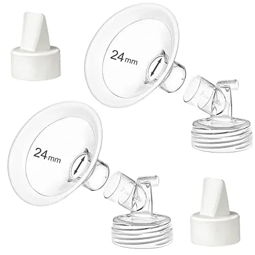 PUMPMOM-US 24mm Flanges Compatible with Spectra S2 S1 Breastpump Parts | BPA-Free Breast Pump Accessories thumbnail 1