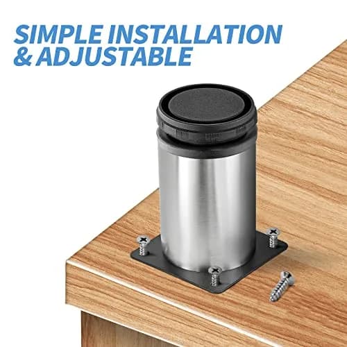 Masendelk Stainless Steel Adjustable Furniture Legs 4 Inch | Silver, 4pcs, Supports Up to 88lbs thumbnail 6
