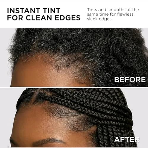 Style Factor EDGE BOOSTER HIDEOUT Water-Based Pomade | Strong Hold & Gray Coverage | Slick Styling for Flyaways & Roots | High Shine Finish | Natural Black | 3.38 oz thumbnail 2