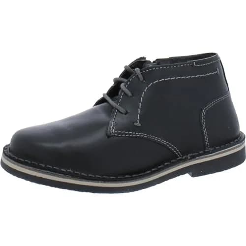 Steve Madden Boys Harkeen Chukka Boot, Black Leather, 10 | Classic Modern Style with Comfort thumbnail 1