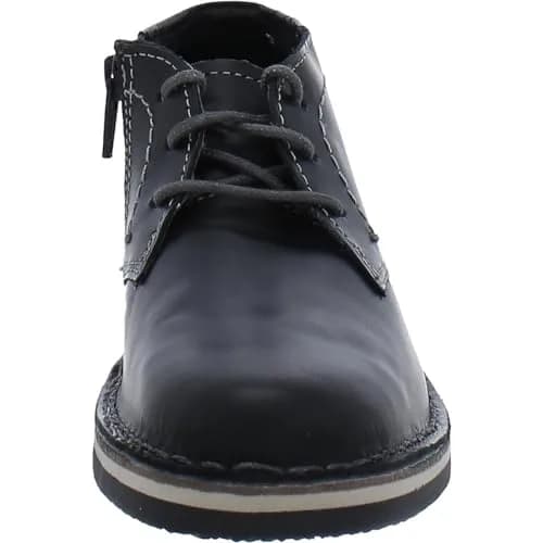 Steve Madden Boys Harkeen Chukka Boot, Black Leather, 10 | Classic Modern Style with Comfort thumbnail 2