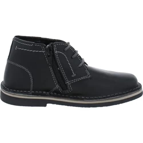 Steve Madden Boys Harkeen Chukka Boot, Black Leather, 10 | Classic Modern Style with Comfort thumbnail 5