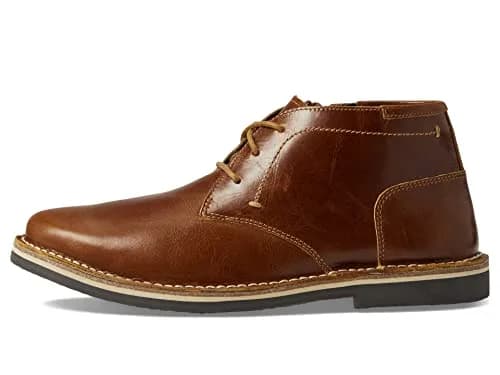Steve Madden Boys Harkeen Chukka Boot, Cognac Leather, 11 | Classic Leather Design with Comfort thumbnail 4
