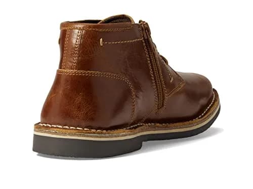 Steve Madden Boys Harkeen Chukka Boot, Cognac Leather, 11 | Classic Leather Design with Comfort thumbnail 5