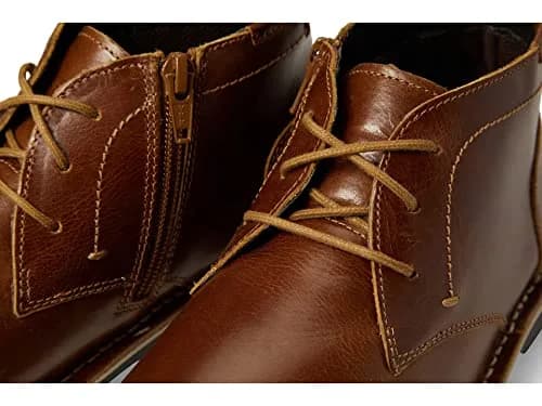Steve Madden Boys Harkeen Chukka Boot, Cognac Leather, 11 | Classic Leather Design with Comfort thumbnail 6