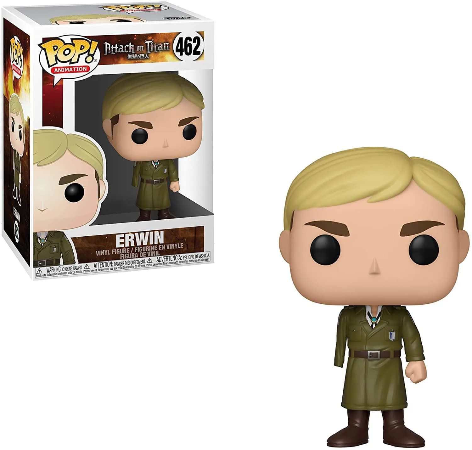 POP Attack on Titan Erwin Smith (One-Armed) Funko Pop! Vinyl Figure 9.5cm (3.75 inches) | Collectible Anime Figure - view 2
