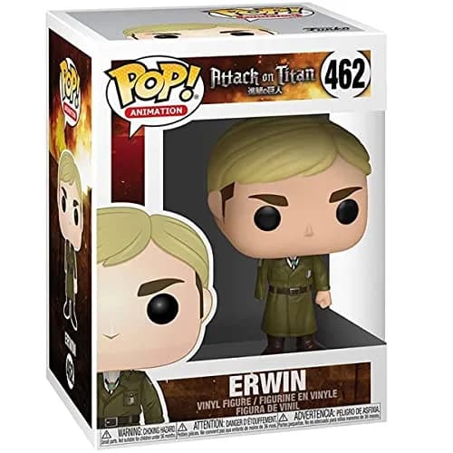 POP Attack on Titan Erwin Smith (One-Armed) Funko Pop! Vinyl Figure 9.5cm (3.75 inches) | Collectible Anime Figure thumbnail 3