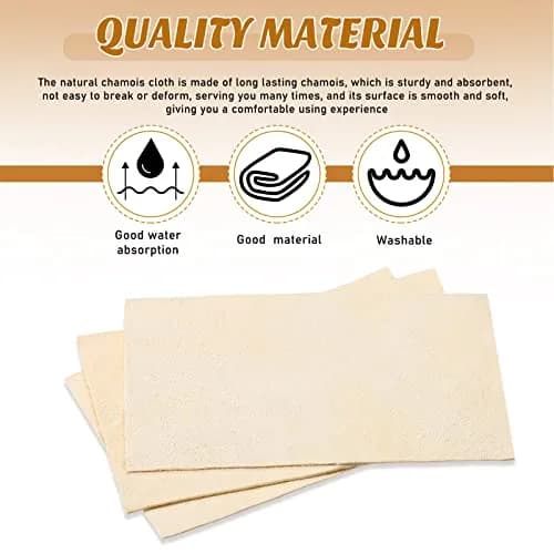 Potchen 20 Pieces Pre Cut Chamois Pottery Clay Ceramic Tool | Soft Absorbent Leather for Pottery & Crafts thumbnail 3