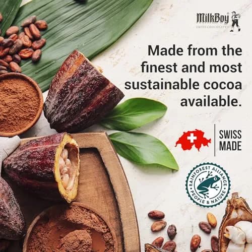 MilkBoy Swiss Chocolates Milk Chocolate Bars, Caramel Salt 3 oz | Swiss Gourmet Chocolate Gift thumbnail 4
