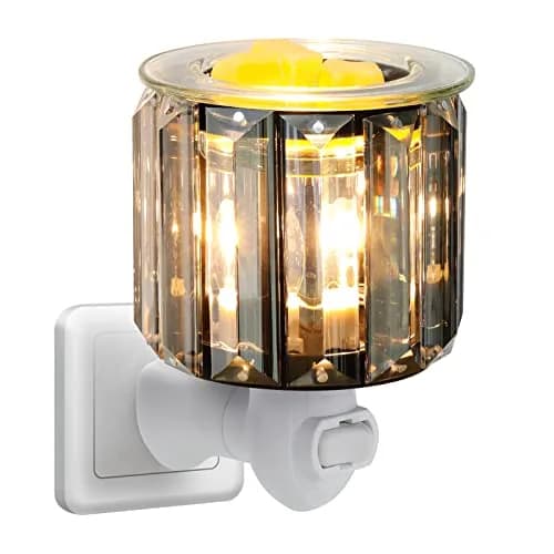DRQ Plug in Wax Warmer- Crystal Accent, Modern Design, 3.4"L x 3.3"W x 4.2"H | Safe, Easy to Use thumbnail 1