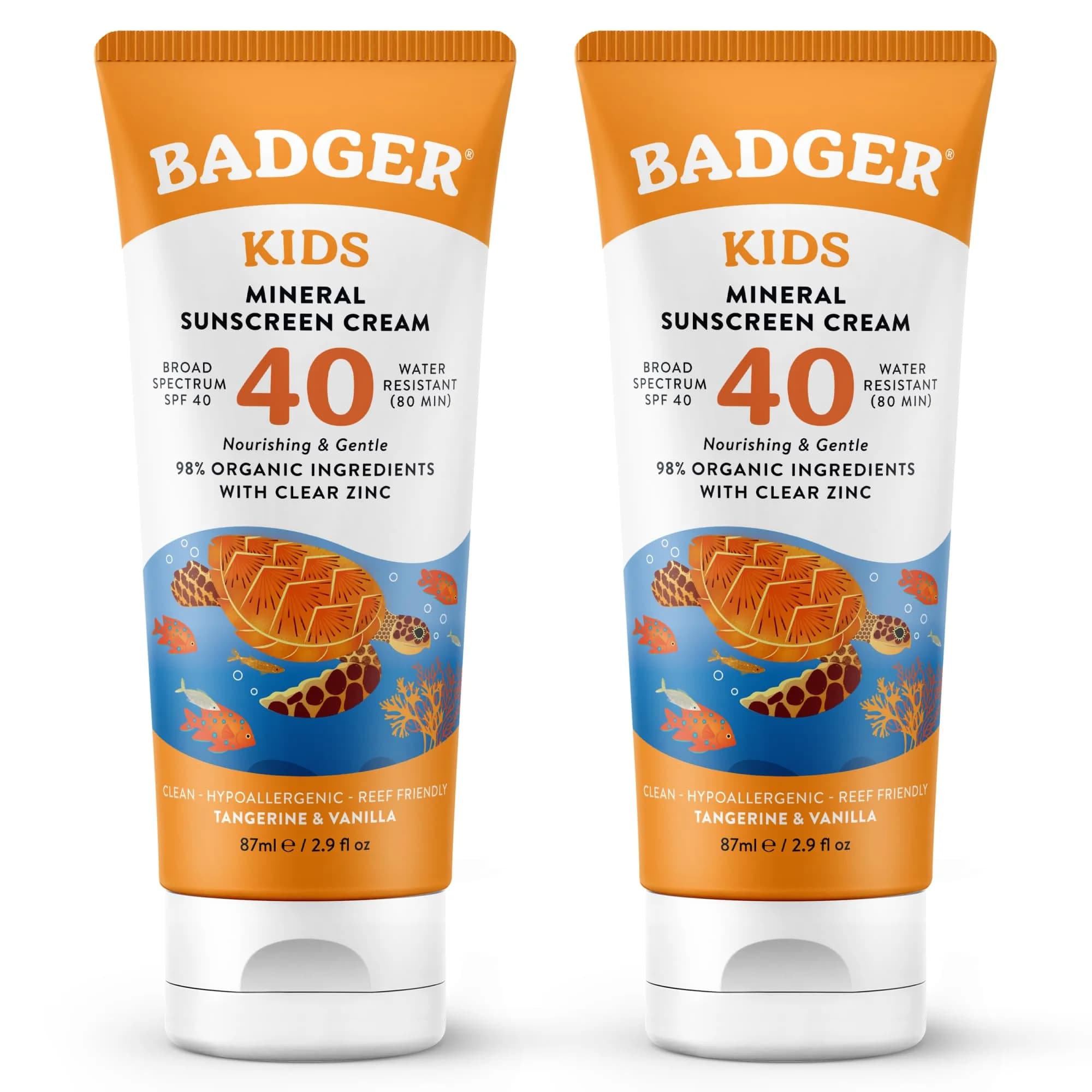 Badger Kids Mineral Sunscreen Cream SPF 40, 164ml (5.8 Fl Oz) | Reef Safe, Hawaii Approved - main product image
