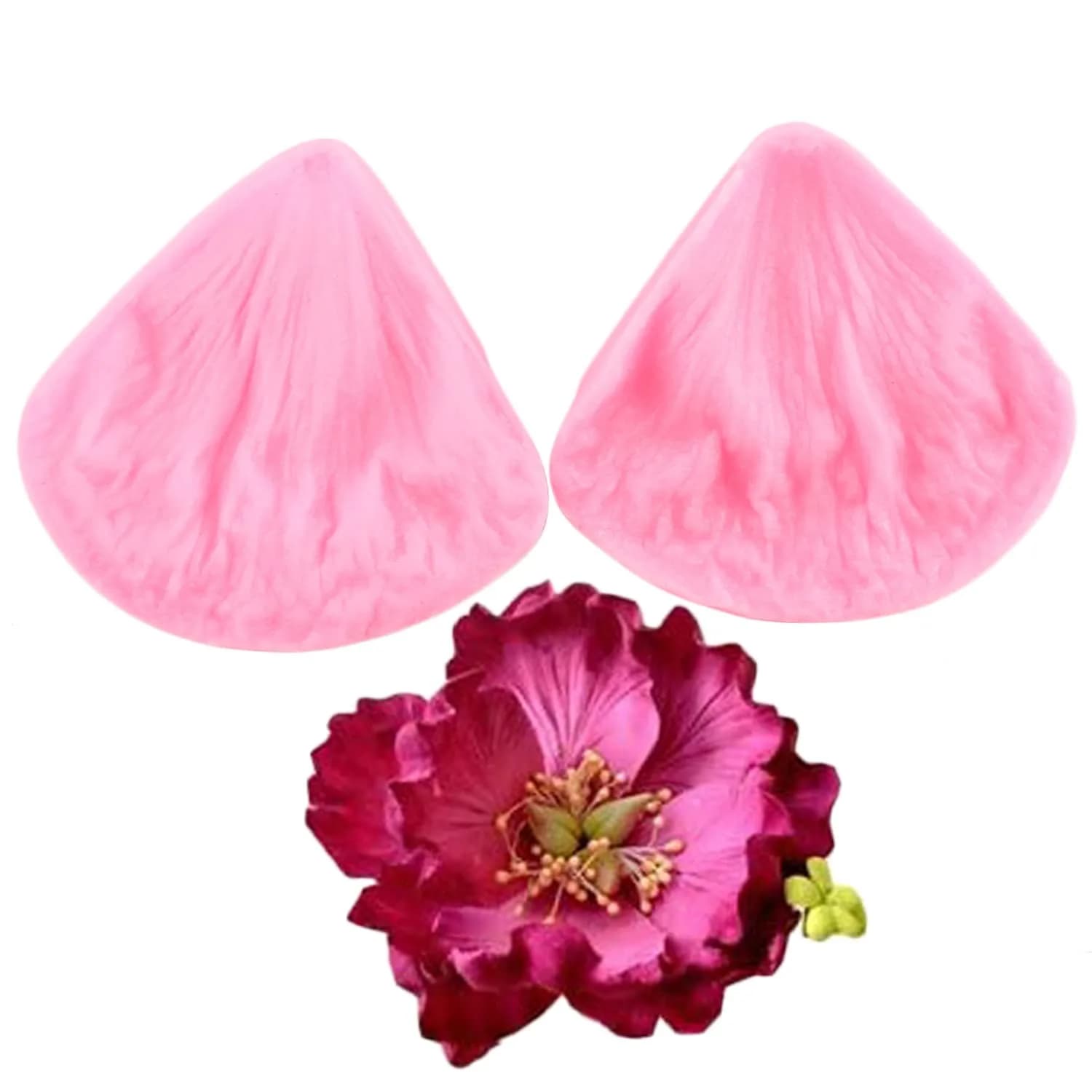 ZiXiang Flower Silicone Veining Molds Set of 6 | Rose Peony Daisy Orchid Fondant Molds for Cake Decorating - view 8