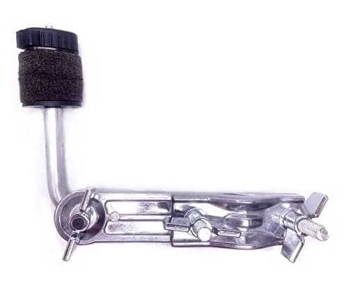 TUOREN Cymbal L-Arm Rod with Bracket Holder Extension Arm Attachment | Silver, 17.5cm (6.89inch) | Metal & Felt thumbnail 5