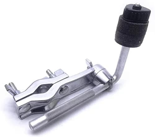 TUOREN Cymbal L-Arm Rod with Bracket Holder Extension Arm Attachment | Silver, 17.5cm (6.89inch) | Metal & Felt thumbnail 2