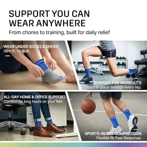 Modvel Foot & Ankle Brace Socks for Sprained Ankle | Compression Sleeve for Recovery & Support thumbnail 6