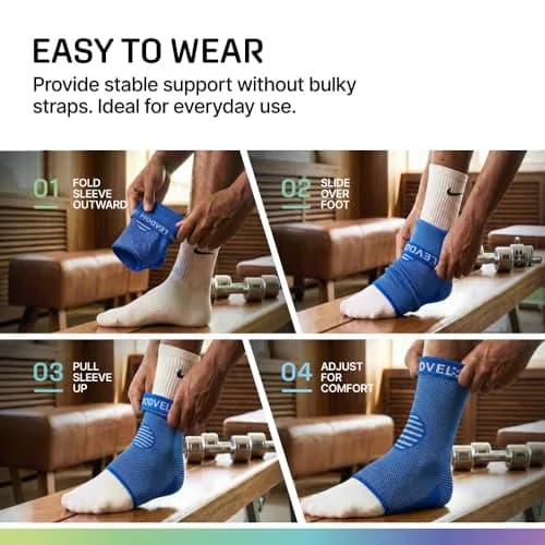 Modvel Foot & Ankle Brace Socks for Sprained Ankle | Compression Sleeve for Recovery & Support thumbnail 7