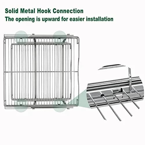 DINDON 2 Tier Pull Out Cabinet Organizer 20" W x 18" D Chrome | Double Tier Wire Basket for Kitchen & Bathroom thumbnail 6