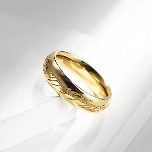 Meilord 6mm Lord of The Rings Ring for Men & Women Gold Silver Glow | Comfort Fit, Glows in Dark (70-120 chars) thumbnail 3