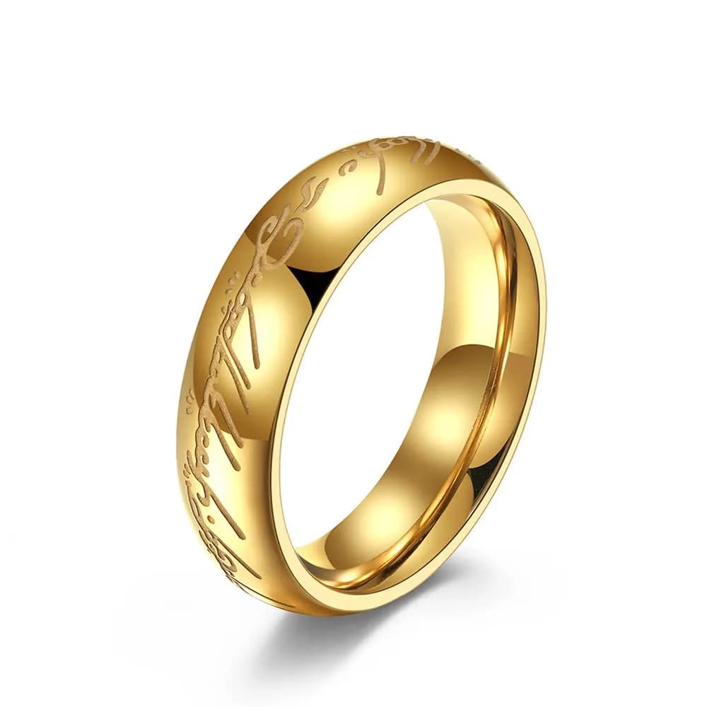 Meilord 6mm Lord of The Rings Ring for Men & Women Gold Silver Glow | Comfort Fit, Glows in Dark (70-120 chars) - main product image