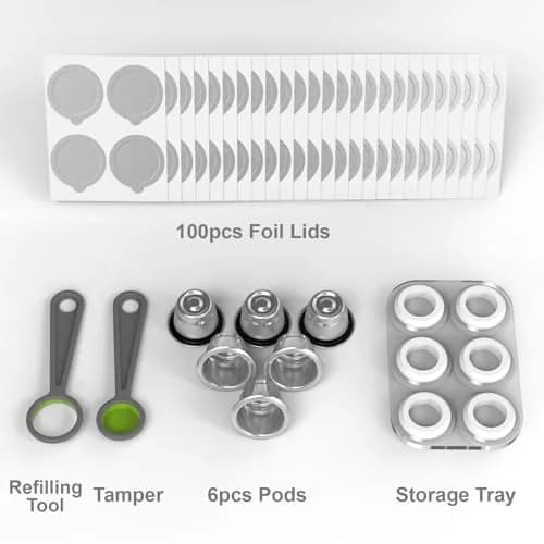 Triplot Refillable Coffee Pods for Nespresso OriginalLine - 6pcs Stainless Steel Capsules | Compatible with Most Nespresso OriginalLine Machines thumbnail 2