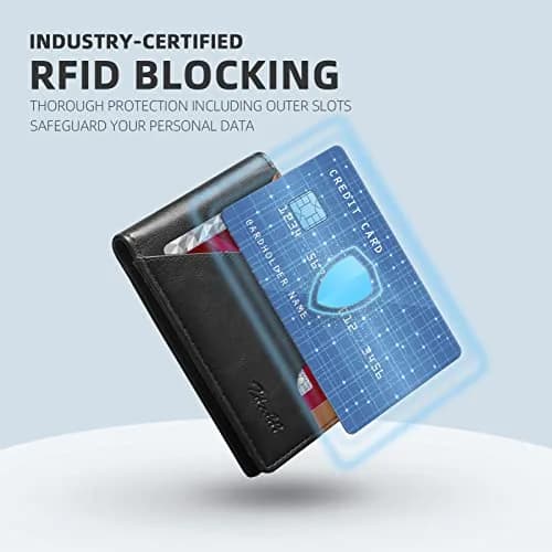 Zitahli Red Wallet Slim 11 Credit Card Holder RFID Blocking Bifold Minimalist Front Pocket Wallet | Classic Vegan Leather thumbnail 4