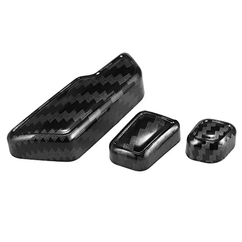 X AUTOHAUX Carbon Fiber Door Seat Adjust Button Cover for Mercedes W204 | Durable ABS, Easy Install thumbnail 5