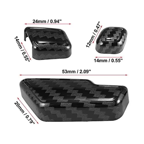 X AUTOHAUX Carbon Fiber Door Seat Adjust Button Cover for Mercedes W204 | Durable ABS, Easy Install thumbnail 3