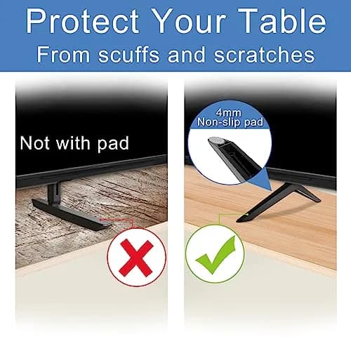 Dinghosen TV Base Stand Legs for TCL Roku Smart TV 28"-65" | Secure & Stable Replacement Feet thumbnail 5
