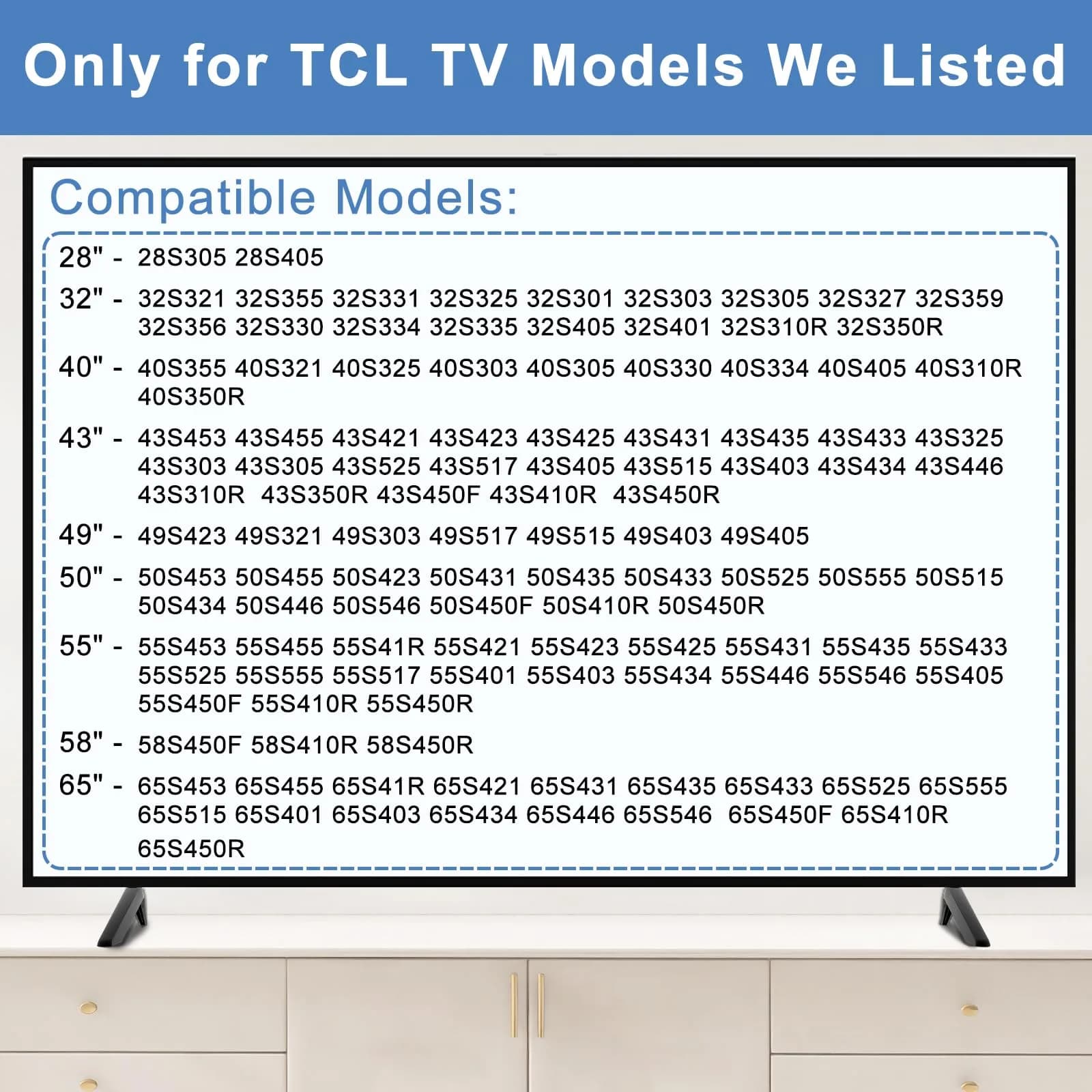Dinghosen TV Base Stand Legs for TCL Roku Smart TV 28"-65" | Secure & Stable Replacement Feet - view 2