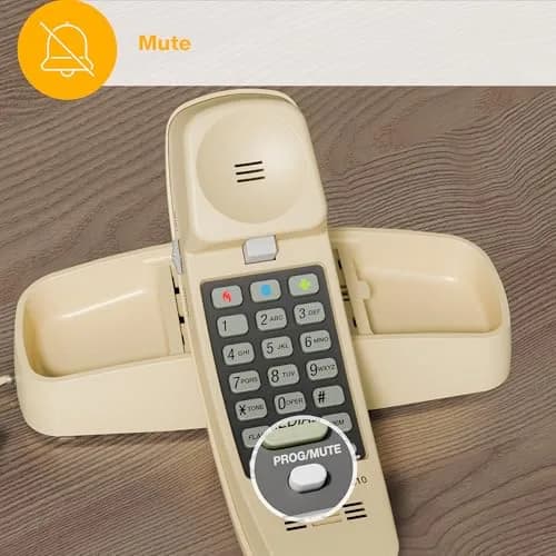 AT&T TRIMLINE 210 Corded Home Phone | No Power Needed, Wall Mountable, Lighted Big Buttons thumbnail 7