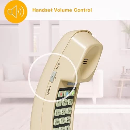 AT&T TRIMLINE 210 Corded Home Phone | No Power Needed, Wall Mountable, Lighted Big Buttons thumbnail 8