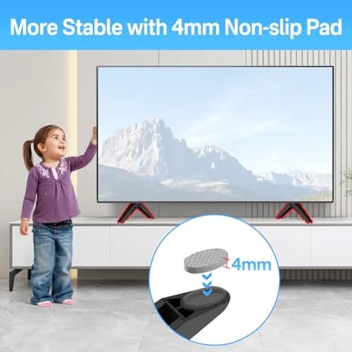 notiela TV Stand Legs Replacement for Element TVs - Black | Set of 2 Movable Feet thumbnail 4