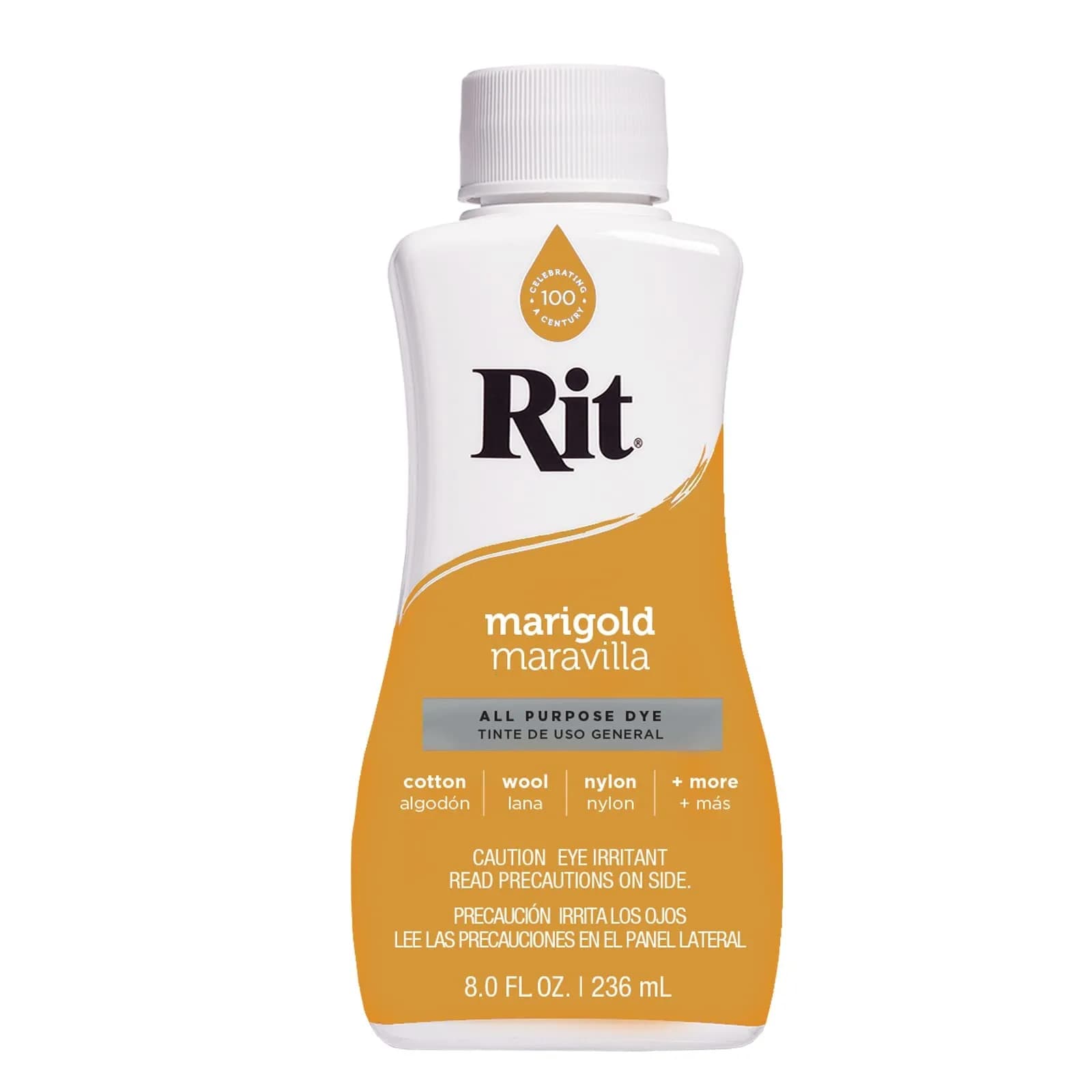 Rit Liquid Fabric Dye, Marigold Color - 237ml (8 Fl Oz) for All Fabrics - main product image