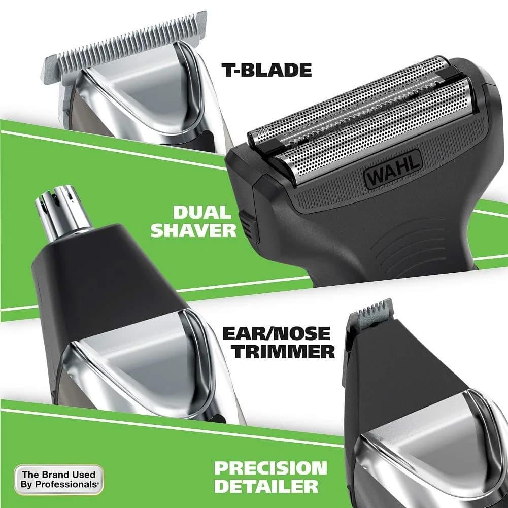 Wahl Stainless Steel Lithium Ion 2.0+ Slate Beard Trimmer for Men - Electric Shaver, Nose Ear Trimmer, Rechargeable All in One Men's Grooming Kit (Pack of 6) | 5-Year Limited Warranty - view 4