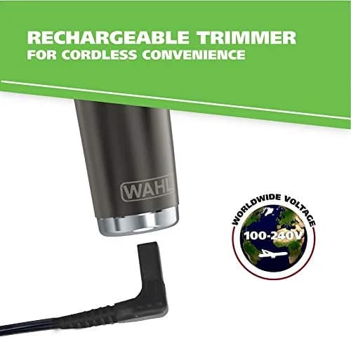 Wahl Stainless Steel Lithium Ion 2.0+ Slate Beard Trimmer for Men - Electric Shaver, Nose Ear Trimmer, Rechargeable All in One Men's Grooming Kit (Pack of 6) | 5-Year Limited Warranty thumbnail 6
