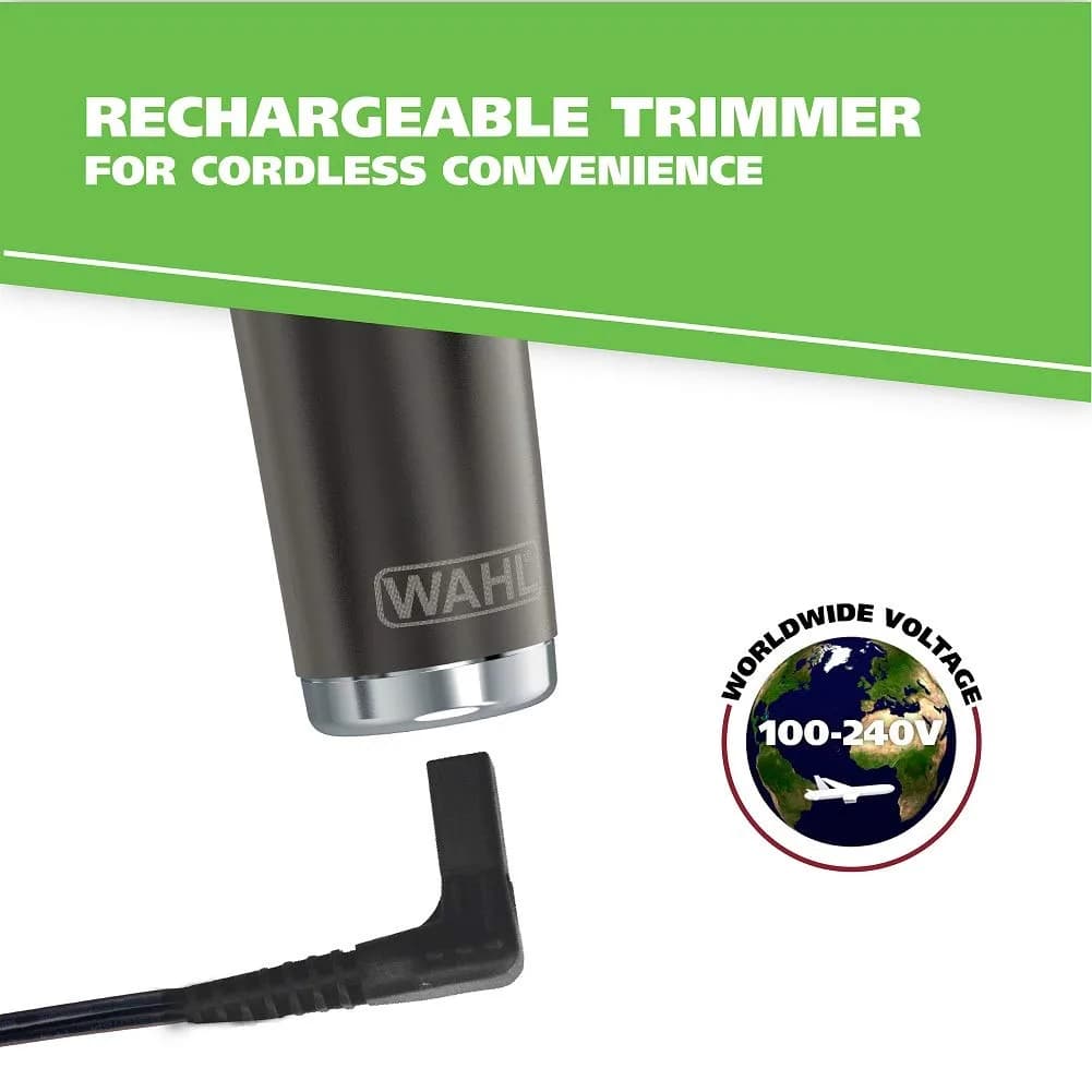 Wahl Stainless Steel Lithium Ion 2.0+ Slate Beard Trimmer for Men - Electric Shaver, Nose Ear Trimmer, Rechargeable All in One Men's Grooming Kit (Pack of 6) | 5-Year Limited Warranty - view 6