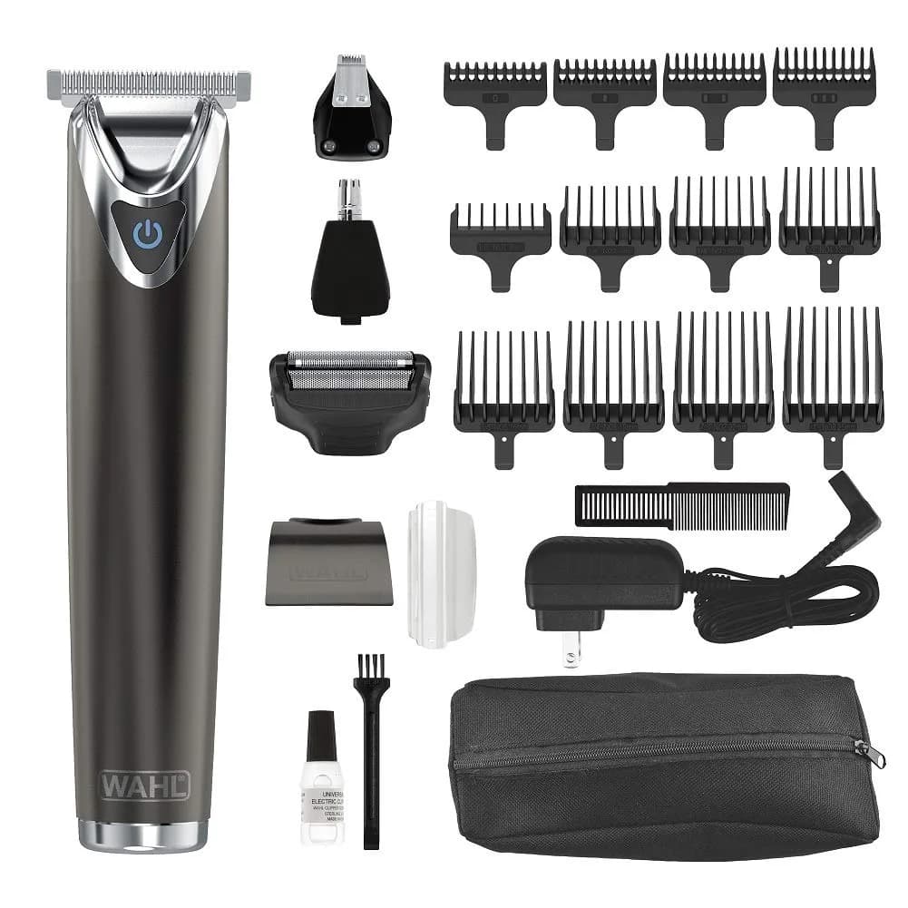 Wahl Stainless Steel Lithium Ion 2.0+ Slate Beard Trimmer for Men - Electric Shaver, Nose Ear Trimmer, Rechargeable All in One Men's Grooming Kit (Pack of 6) | 5-Year Limited Warranty - main product image
