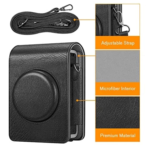 FINTIE Camera Case for Fujifilm Instax Mini EVO Camera with Strap | Premium Synthetic Leather, Protective & Convenient thumbnail 2