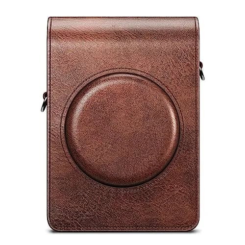 FINTIE Camera Case for Fujifilm Instax Mini EVO Camera with Strap | Premium Synthetic Leather, Vintage Brown thumbnail 6
